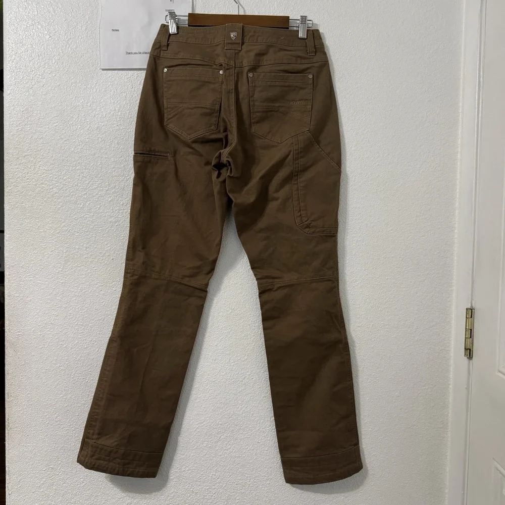 Kuhl Rydr Pants Womens 4 Brown Bootcut Twill Chore Hiking Outdoor Rugged Stretch - Picture 4 of 6